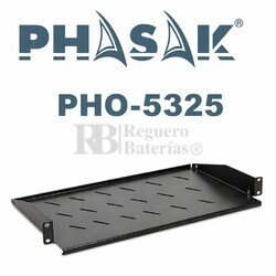 Bandeja fija frontal Rack 1U 268 mm fondo | Phasak PHO-5325